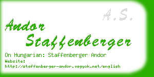 andor staffenberger business card